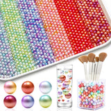 Towenm 2600PCS 6MM Gradient Pearls for Crafting, Faux ABS No Hole Pearls Beads for Vase Filler, Floating Candles Centerpieces Va