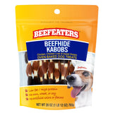 Beefeaters Beefhide Kabobs 28oz - Dog Treat. Triple Flavor with Real Chicken, Liver & Sweet Potato, Long-Lasting Chew, Supports 