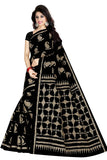 TAMAIRA FASHION Womens Plain Cotton Saree (2347-Black_Black)