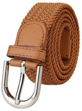 Veteran WomenS MenS Stretchable Elastic Stylish Flexible Belt,Free Size Fit On Upto 34Inch(Tan ColorVt0152)