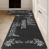 HEBE Anti Fatigue Kitchen Mat Set of 2 Non Slip Cushioned Kitchen Mats for Floor Waterproof Farmhouse Kitchen Rugs and Mats Set 