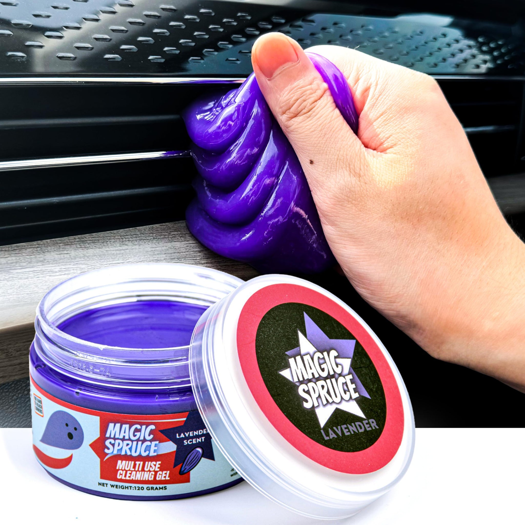 MAGIC SPRUCE Car Detailing Kit Gel for Car Interior Dashboard Cleaner Products, Non-Water Dust Remover Scented Freshner, Upholst
