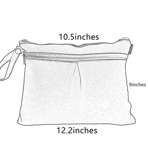 Damero Cloth Diaper Wet Dry Bag with Handle for Swimsuit, Pumping Parts, Wet Clothes and More, Ideal for Travel, Exercise, Dayca