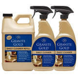 Granite Gold Daily Cleaner Spray Streak-Free Cleaning for Granite, Marble, Travertine, Quartz, Natural Stone Countertops, and Fl