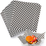Spakon 200 Pcs Wax Paper Deli Sheets 12 x 12 Inch Deli Paper Checkered Dry Waxed Sheet for Sandwich, Bread, Food Wrapping, Food 