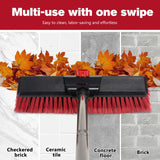 16.5 Outdoor Broom for Floor Cleaning Heavy Duty Push Broom with 53 Long Handle,Outdoor Broom for Deck,Driveway,Garage,Yard,