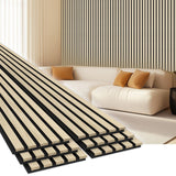 EVERECO 6 Pack Wood Panels for Wall 94.57.87 Acoustic Soundproof Wall Slat Panels, 3D Wall Panels for Home Office Decoration