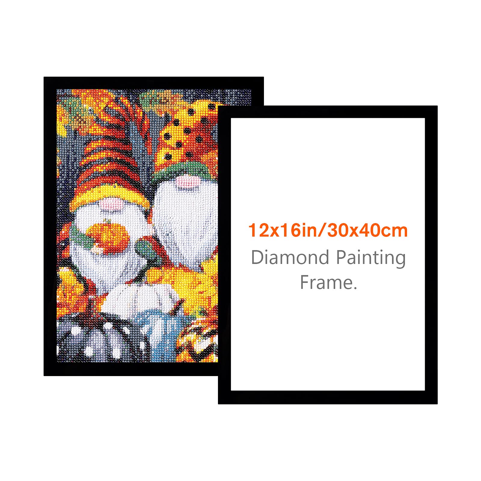 NAIMOER Diamond Painting Frames 1Pack, Frames for 12x16in/30x40cm Diamond Painting Canvas, Diamond Art Accessories Frame Self-Ad