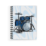 Vprint Music Drum Spiral Wiro Unruled Blank Pages Notebook Diary Journal Drawing Book SizeA5(6X9 Inches) (Music Drum)