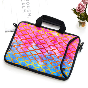 RICHEN 14 15 15.4 15.6 inch Laptop Shoulder Bag Notebook Handle Sleeve Neoprene Soft Carrying Travel Case with Accessories Pocke