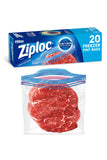 Ziploc Pint Food Storage Freezer Bags, Grip n Seal Technology for Easier Grip, Open, and Close, 20 Count