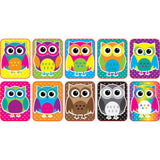 Ashley Productions Colorful Owls NonMagnetic Mini Whiteboard Eraser (10 Pack), 2 x 1.5 x .75