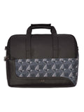 Zouk Black Office Laptop Bag For Men | Vegan Leather Work Bag With 15.6Inch Laptop Compartment, Trolley Sleeve & Shoulder Strap
