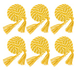 UIALECG 6 Pieces Graduation Cords,Gold and White Honor Cords,68 Inch
