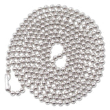 Advantus 75417 Id Badge Holder Chain, Ball Chain Style, 36-Inch Long, Nickel Plated, 100/Box