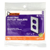 Frost King OS6H Foam Outlet and Switch Sealers, White, 21/2 x 4