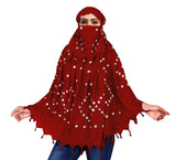 Viraaji Breathable Cotton Scarf Cum Mask For Women & Girls | Bandhani Print Lightweight Driving Face & Neck Protection Scarf For