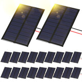 Kanayu 20 Pcs Small Solar Panels Bulk 5v 160ma Mini Polycrystalline Solar Cells DIY System Kits Epoxy Solars Panel Module Photov