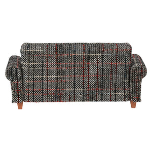 Gray Dollhouse Sofa Couch, Miniature Living Room Furniture Loveseat, Accessories for 6 inch Dolls, 1/12 Scale