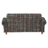 Gray Dollhouse Sofa Couch, Miniature Living Room Furniture Loveseat, Accessories for 6 inch Dolls, 1/12 Scale