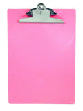 Saunders Pink Plastic Clipboard with Low Profile Clip