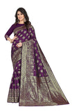Sugathari Womens Banarasi Saree Pure Kanjivaram Silk Saree Soft New Ladies 2023 Design Wear Pattu Sarees Latest Cotton Party Sari Collections With Blouse Piece For Wedding Sadi (Pari S-2 Purple)