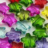 20pcs Acrylic Crystal Star Beads 28mm Star Shape Faceted Beads for Jewelry Making Bracelet Necklace Key Chains DIY Crafts(Mix Co