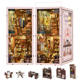 fifijoy Book Nook Kit - DIY Miniature House Dollhouse Kit for Adults and Teens, Booknook Tiny House Bookshelf Decor 3D Wooden Pu
