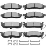 SCITOO Ceramic Front Rear Disc Brake Pad Set fit for 2004-2006 for Infiniti QX56, 2005-2006 for Nissan Armada, 2004 for Nissan P