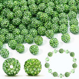 Dowarm 110PCS 10MM Rhinestone Beads for Jewelry Making, Rhinestone Clay Beads for Crafts Bracelet Baseball Necklace Earring Bead