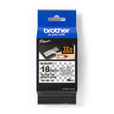 Brother TZeSE4 Labelling Tape Cassette, Black on White, 18mm (W) x 8M (L), Security, Brother Genuine Supplies