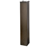 Mail Boss 7129 Surface Mount, Bronze 27 Steel Mailbox Post for Sidewalk, or Concrete Roadside