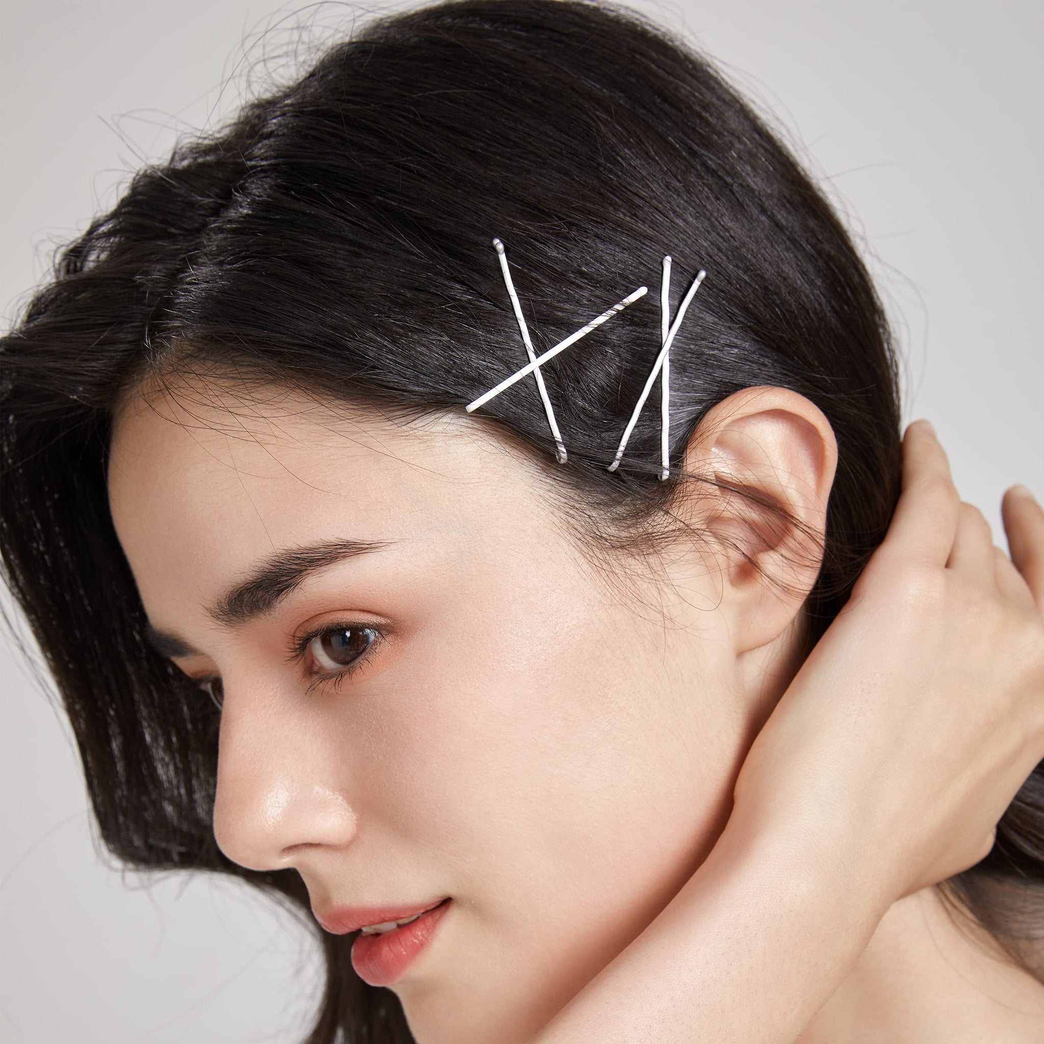 Dofash Silver Bobby Pins Hair Pins Steel Hair Clips 3.5Cm/1.38 Hair Accessories For Women 100PCS (Silver)