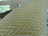 Plutus Brands Plutus Nesting Zigzag Handmade Throw Pillow, 20 X 20, Yellow/Cream