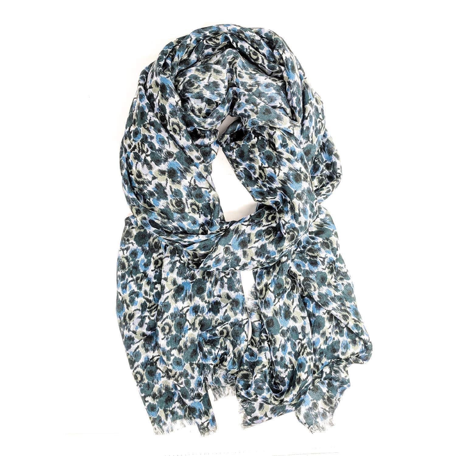 Women'S Lightweight Scarf Anchor21 Oblong Fashion Scarf Accessory With Fringe Trim, 31,, X 78,,, Blue Multi