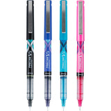 Pilot, Precise V5 Deco Collection, Capped Liquid Ink Rolling Ball Pens, Extra Fine Point 0.5 mm, Black/Blue/Turquoise/Pink, Pack