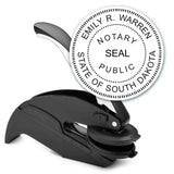 MaxMark Notary Seal Round Embosser for South Dakota State - Includes Gold Burst Seal Labels (50 Count)
