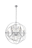 Living District Cordelia 12-Light Transitional Metal Pendant In Chrome