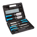 Amazon Basics 8-Piece Wood Carving Chisel Set with Honing Guide, Sharpening Stone and Storage Case, 1/4 - 1-1/2