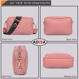 Adisa Women'S Girls Cross Body Sling Bag With Pouch (D. Pink),D. Pink,,B0CWVVQMX4