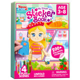 Klever Kits Reusable Sticker Book for Kids, My Dream Home 4 Play Scenes with 200+ Washable Stickers Plane Activity for Toddler A