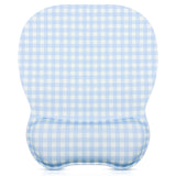 Sabary Blue Gingham Mouse Pad with Wrist Rest Checkered Mouse Pad
