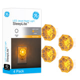 GE SleepLite Jewel LED Night Light, Plug-in, Always On, Warm White, UL-Certified, Energy Efficient, Ideal Nightlight for Bedroom