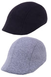 Zacharias MenS Cotton Milanch Beret Golf Ascot Cap 100044 (Black & Light Grey_Free Size) (Pack Of 2)