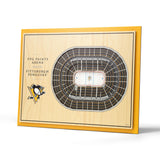 YouTheFan NHL Pittsburgh Penguins 5-Layer StadiumViews 3D Wall Art - PPG Paints Arena, 17 x 13, Brown