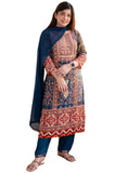 Gosriki Women'S Rayon Viscose Printed Straight Kurta With Pant & Dupatta (Ipsita Multi-Gs_L_Multicolor_Large),Dark Blue,,B0F6NHKKDB