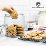 1 Gallon Glass Cookie Jar - Large Food Storage Container with Airtight Lid - Keep Fresh Flour, Chewy Pet Treats, Candy, Dried Fo
