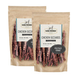 Farm Hounds - Chicken Gizzards - Premium Natural Jerky for Dogs -100% Humanely Raised Chicken - Break-to-Size - Great for Traini