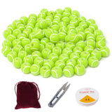 Honbay 100PCS Acrylic Sports Ball Beads Big Hole Tennis Beads Round Loose Beads Spacer Beads, with 1 Roll of Jewelry Making Elas