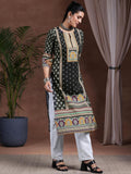 Libas Women'S Crepe Regular Kurta (29255_Black Black L